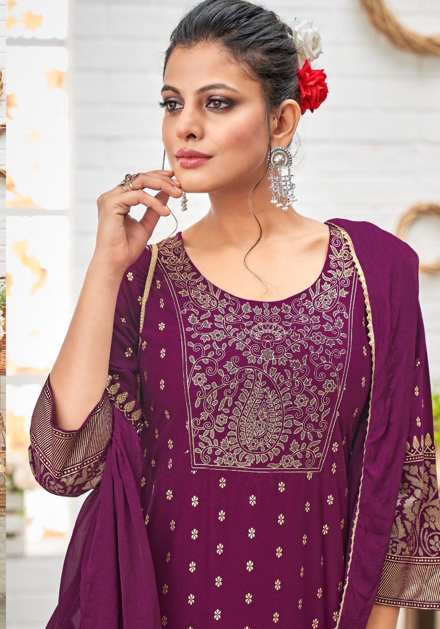 Wanna Paheli Rayon Designer Ethnic Wear Long Kurti With Dupatta Collection
